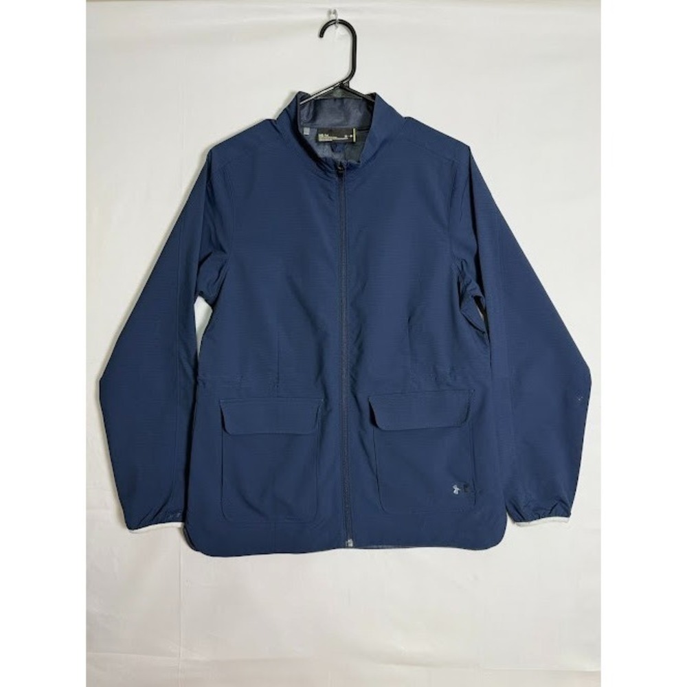 Under‎ Armour Windbreaker Jacket Mens Medium Blue Loose Fit Lightweight